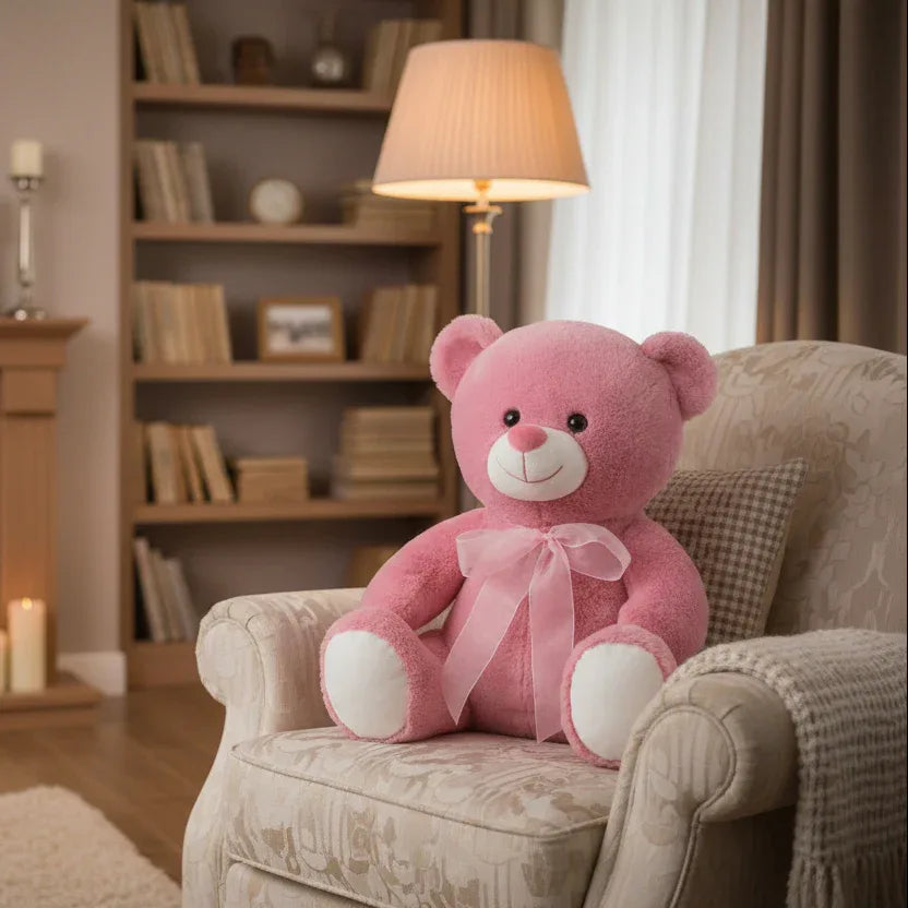 Peluche Nounours Rose - 80cm