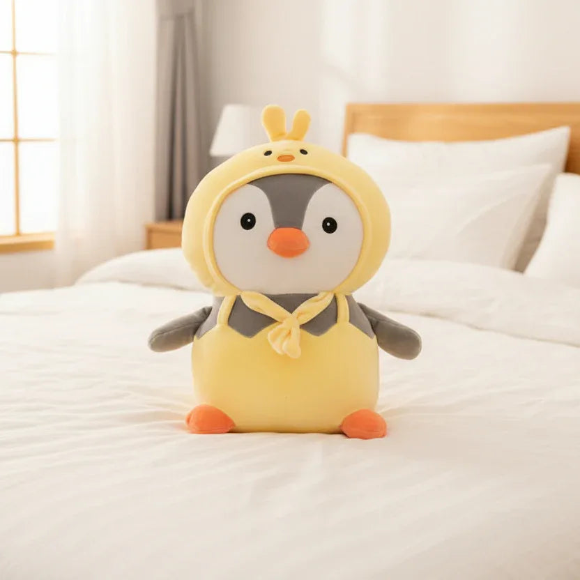 Peluche Pingouin Jaune - 80cm