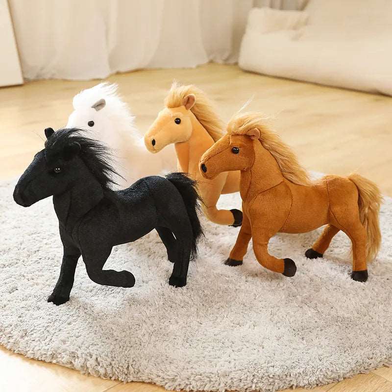 Black stuffed horse online