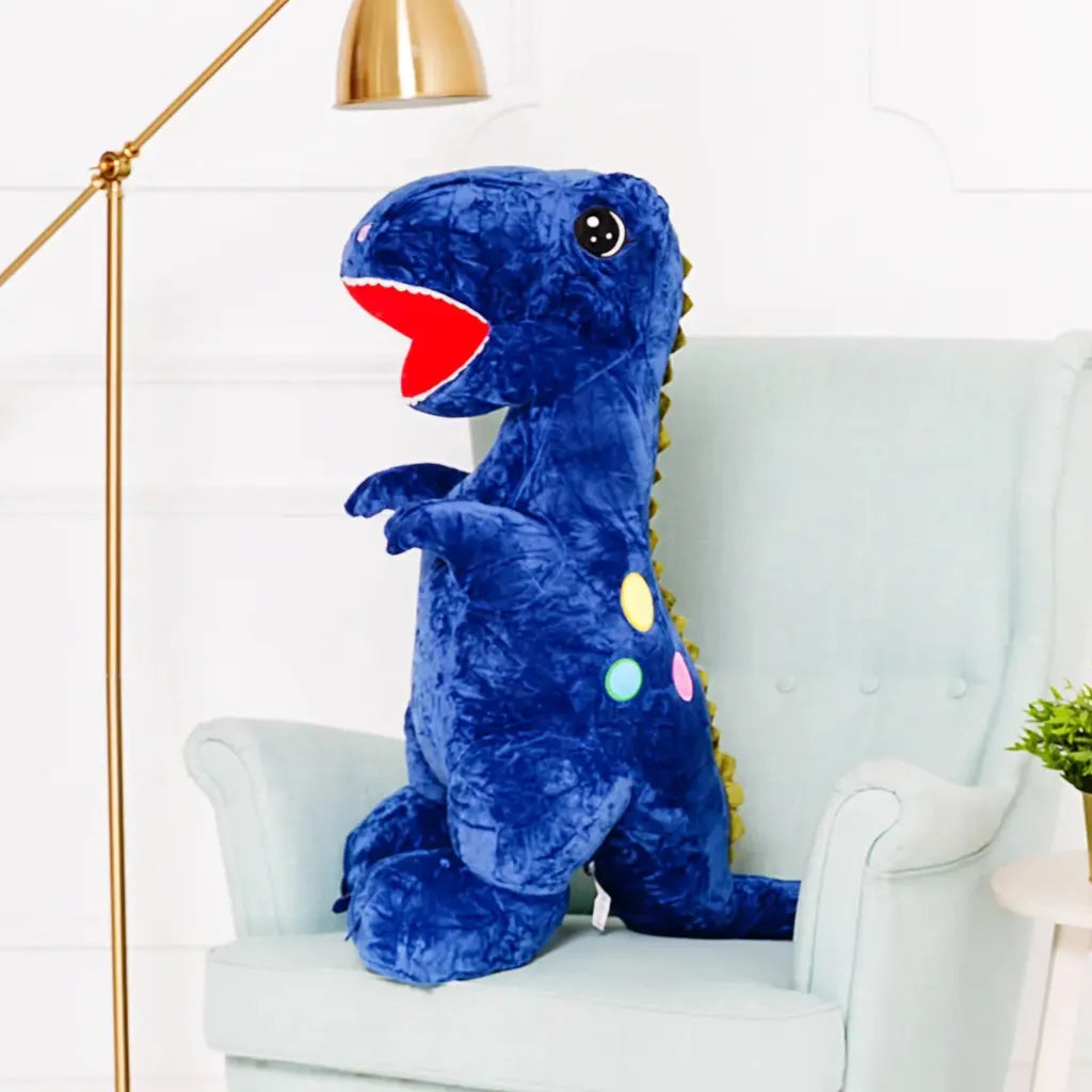 doudou dinosaure bleu