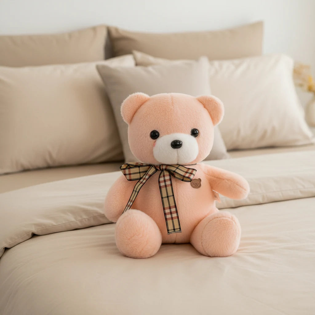 Beige Teddy Bear Plush - 25cm