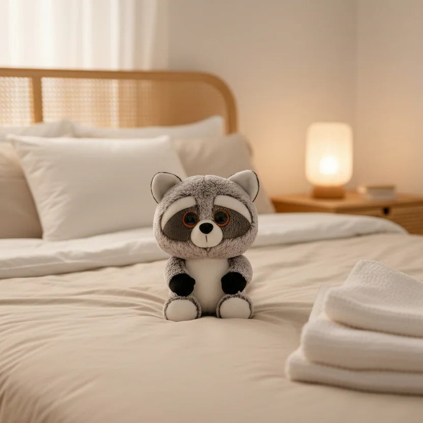 Gray Raccoon Plush Toy - 25cm