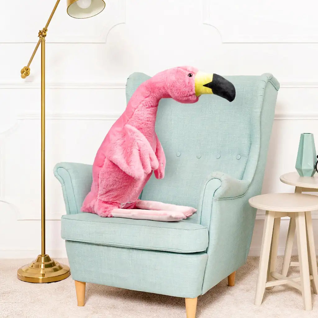 flamant rose peluche