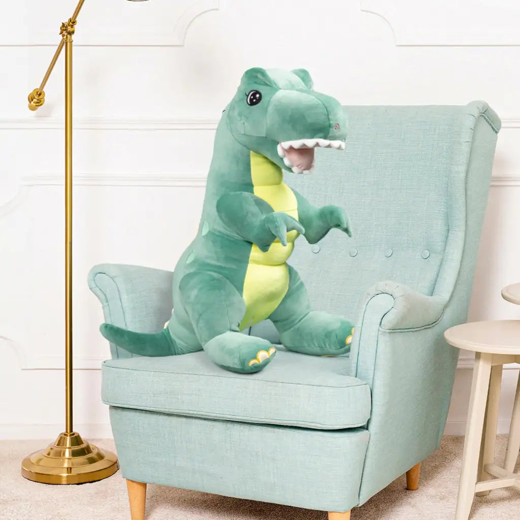 grande peluche dinosaure verte