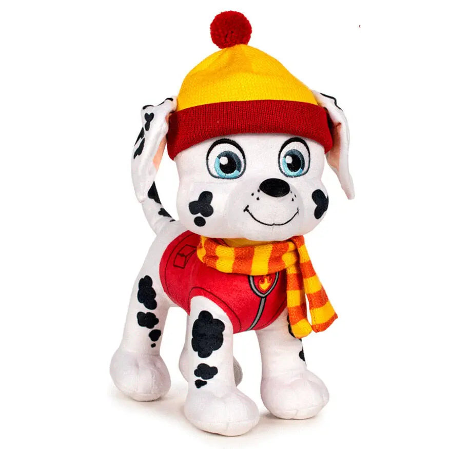 Jouet en peluche à l’effigie de Marshall Pat Patrouille Hiver de 30 cm