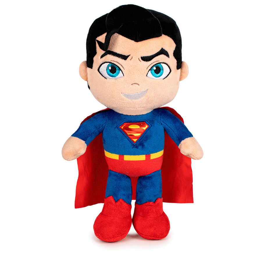 Jouet en peluche représentant Superman Souriant de 32 cm, univers DC Comics