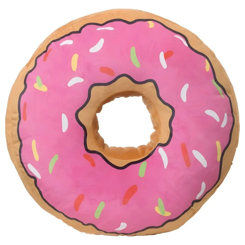 Peluche en forme de donut rose de 60 cm