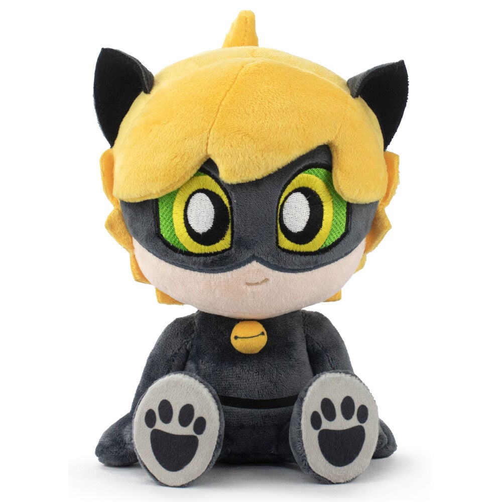 Jouet en peluche représentant Chat Noir Ladybug de 25 cm, univers Miraculous