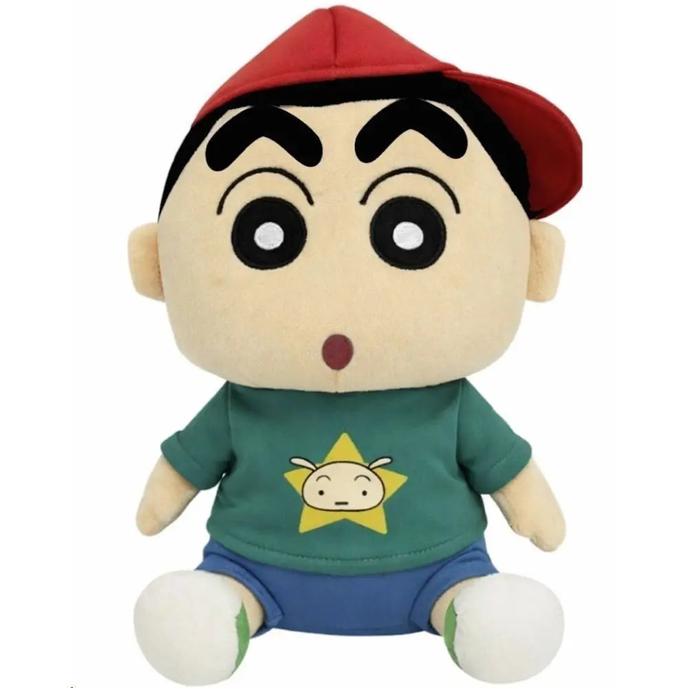 Jouet en peluche à l’effigie de Shin Chan avec casquette de 30 cm