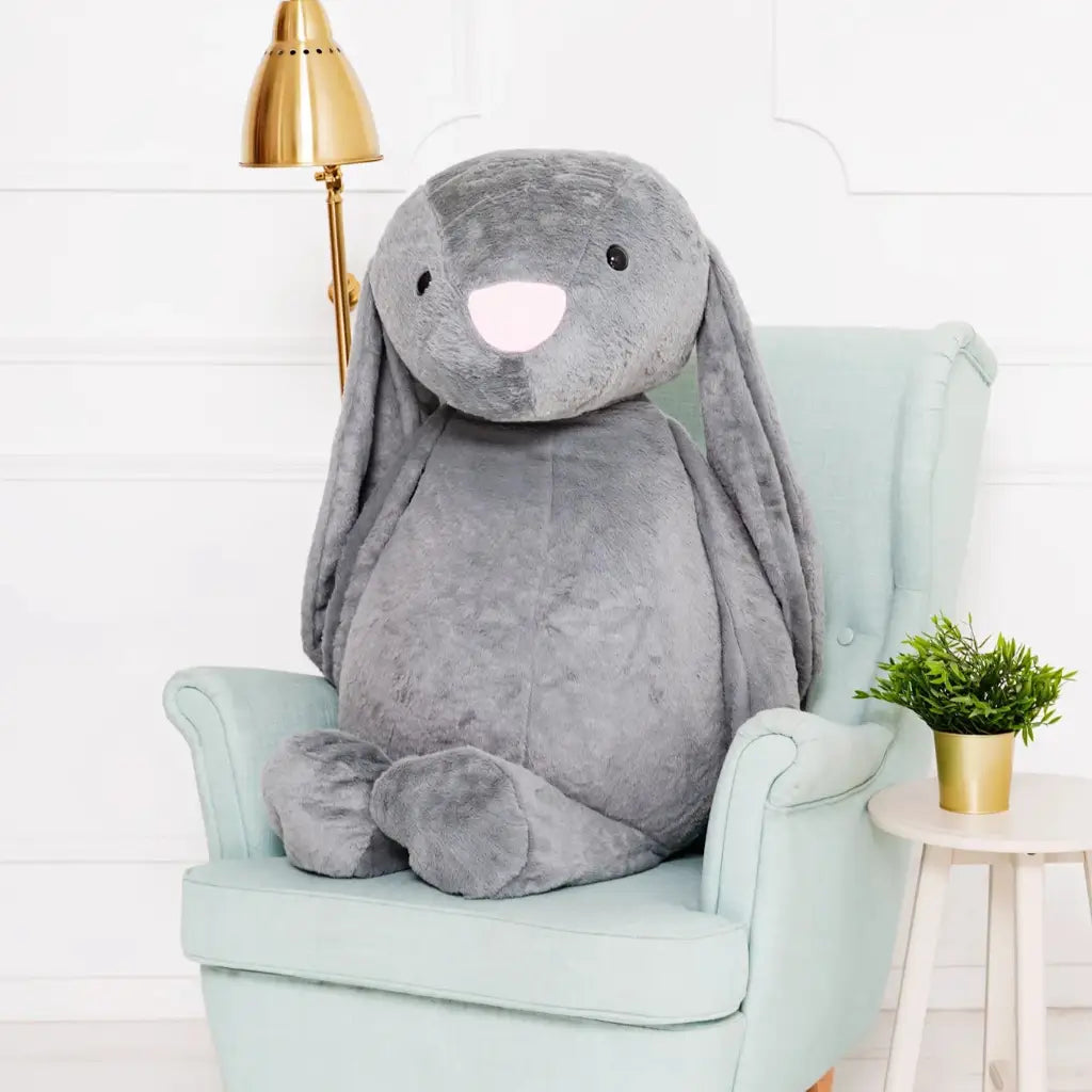 lapin peluche geant