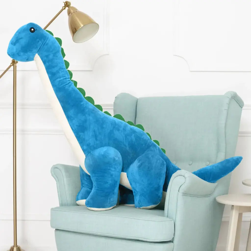 peluche brachiosaure bleu
