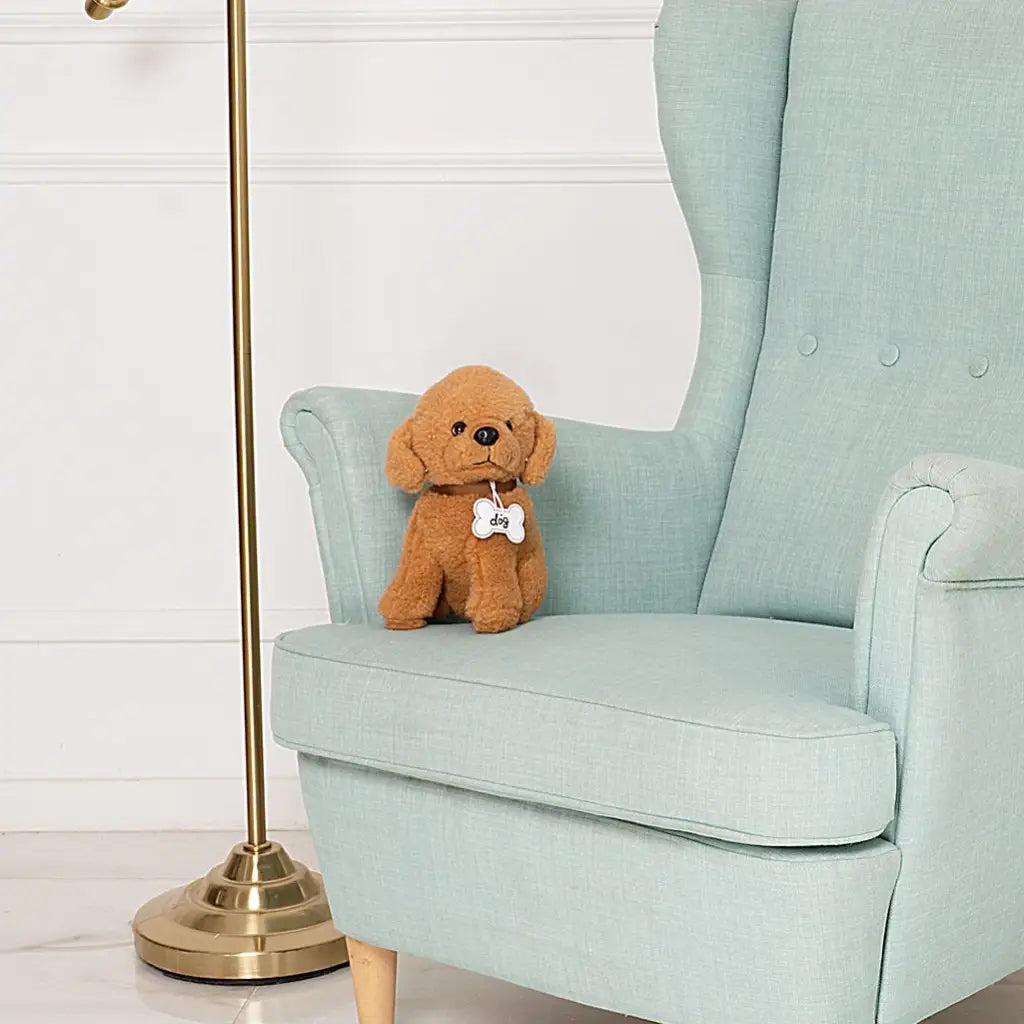 peluche caniche marron