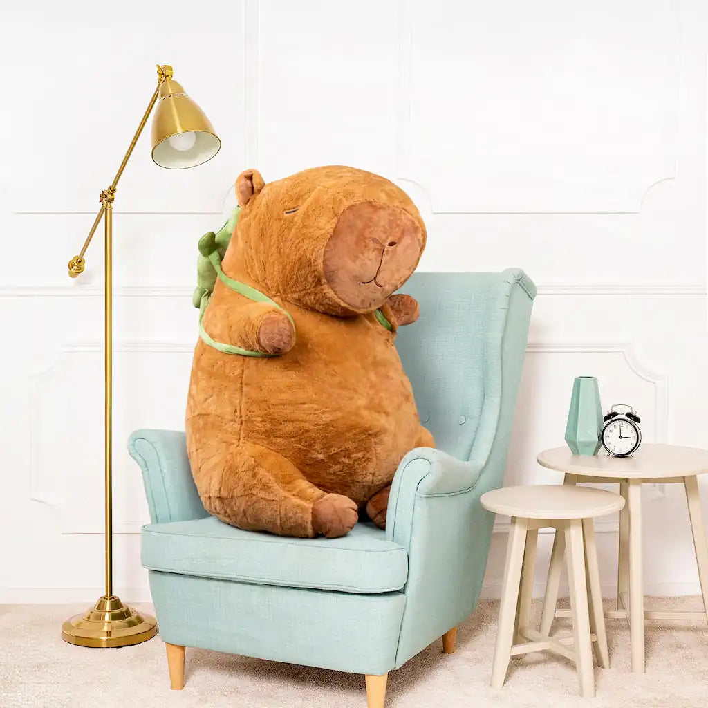 peluche capybara sac tortue