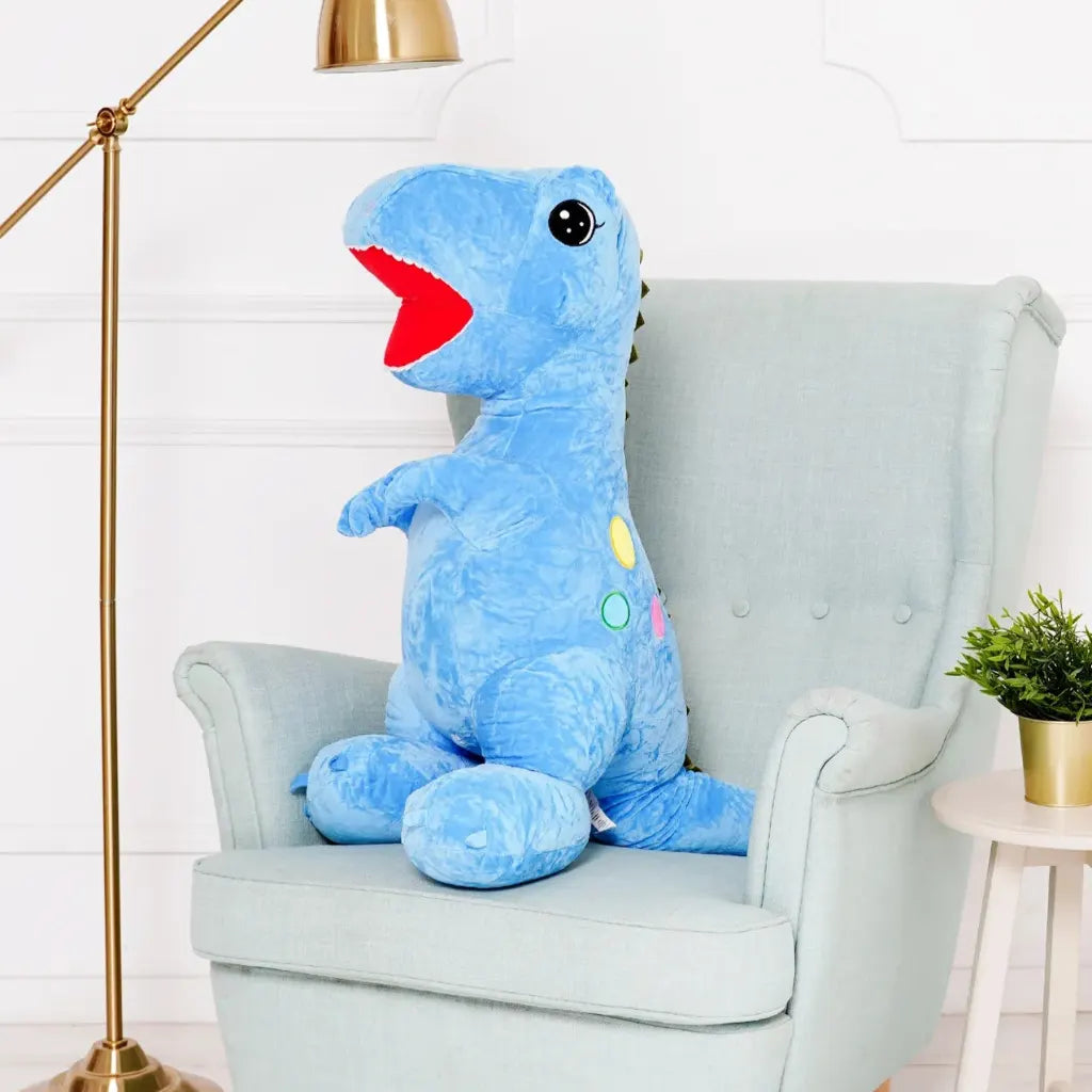 peluche dinosaure bleu