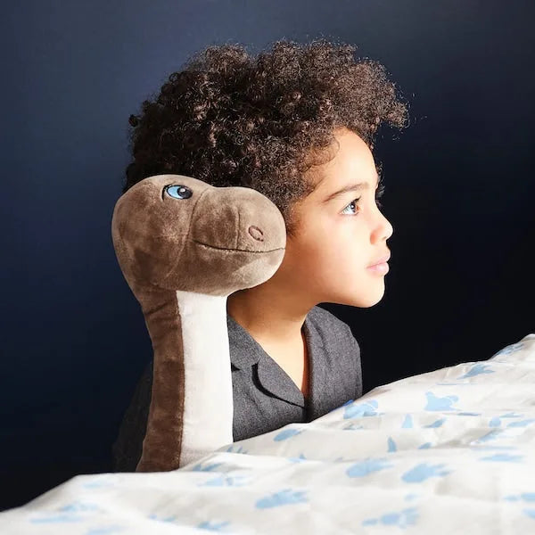 peluche dinosaure marron