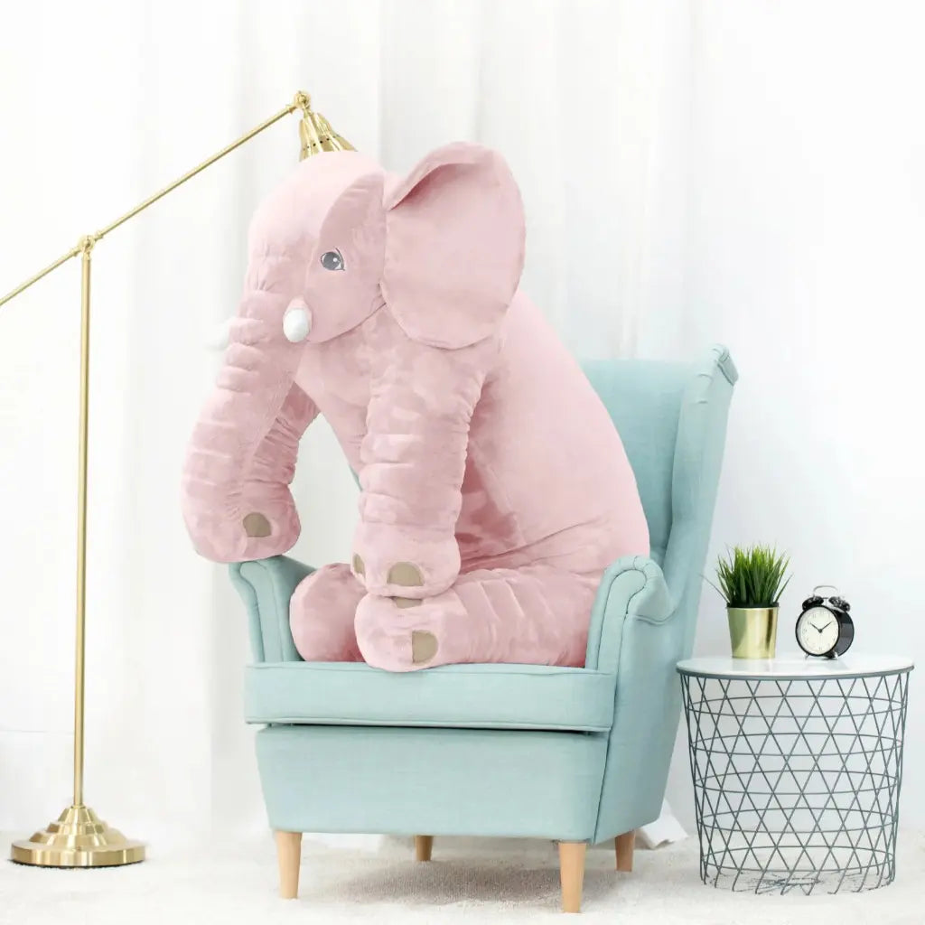 peluche elephant rose