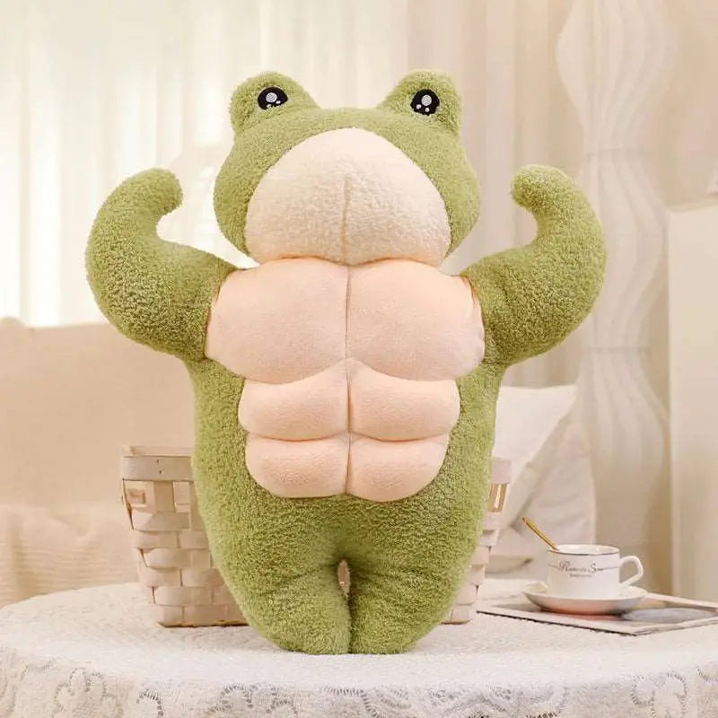 Muscular Frog and Duck Plush Grande Peluche
