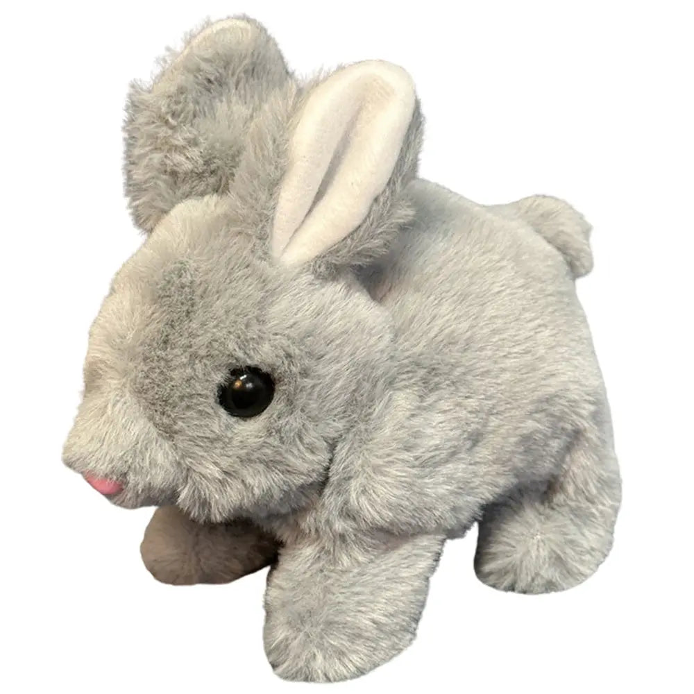 Grey rabbit with long ears plush toy