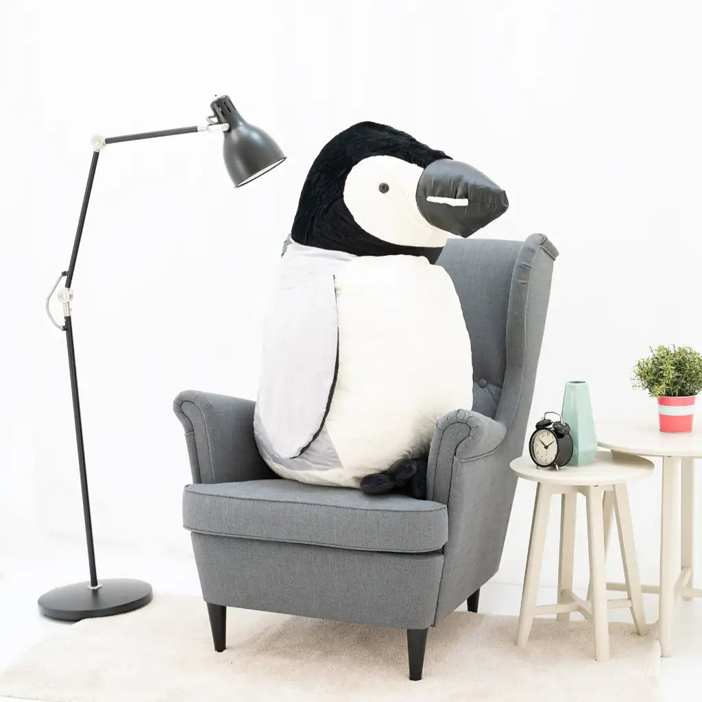 peluche pingouin geant