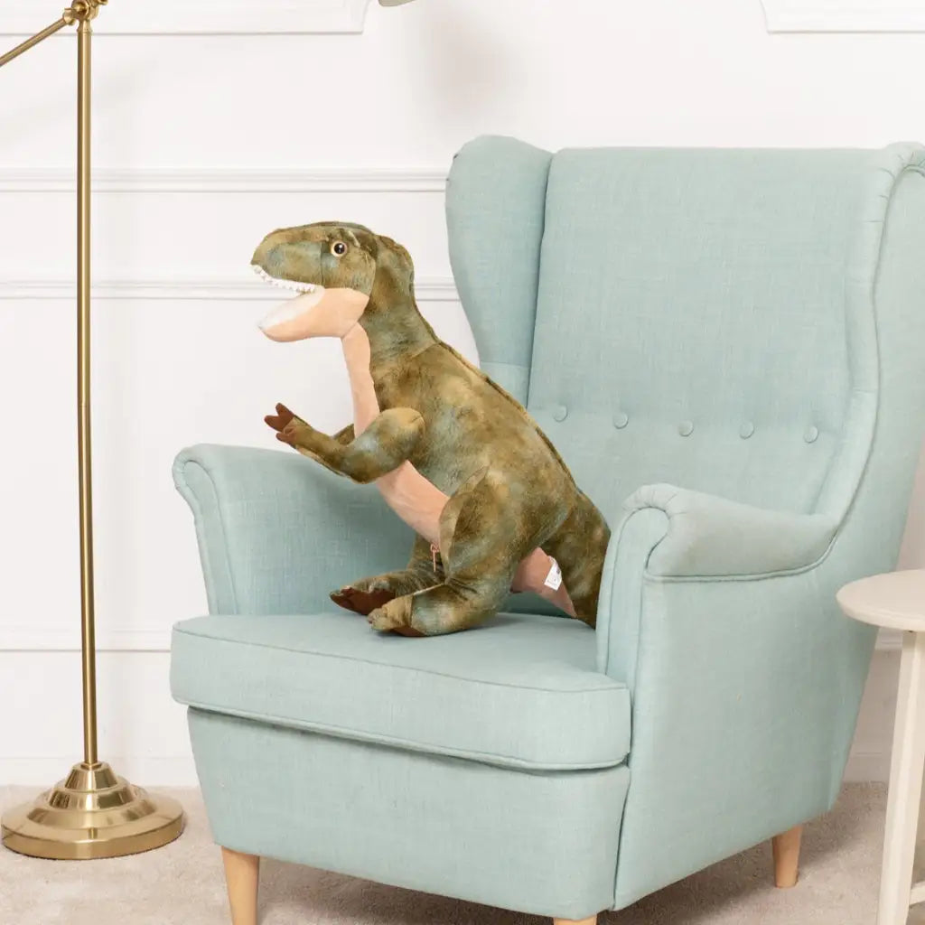 peluche tyrannosaure vert