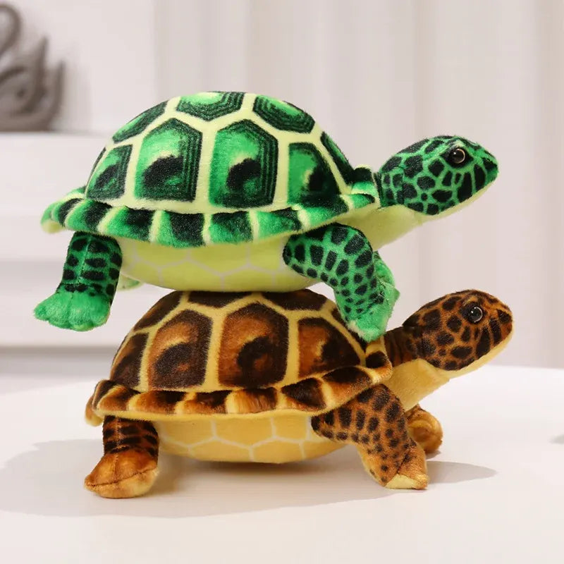 stacked plush turtles