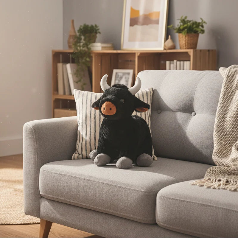 Playful Bull Plush Toy - 35cm