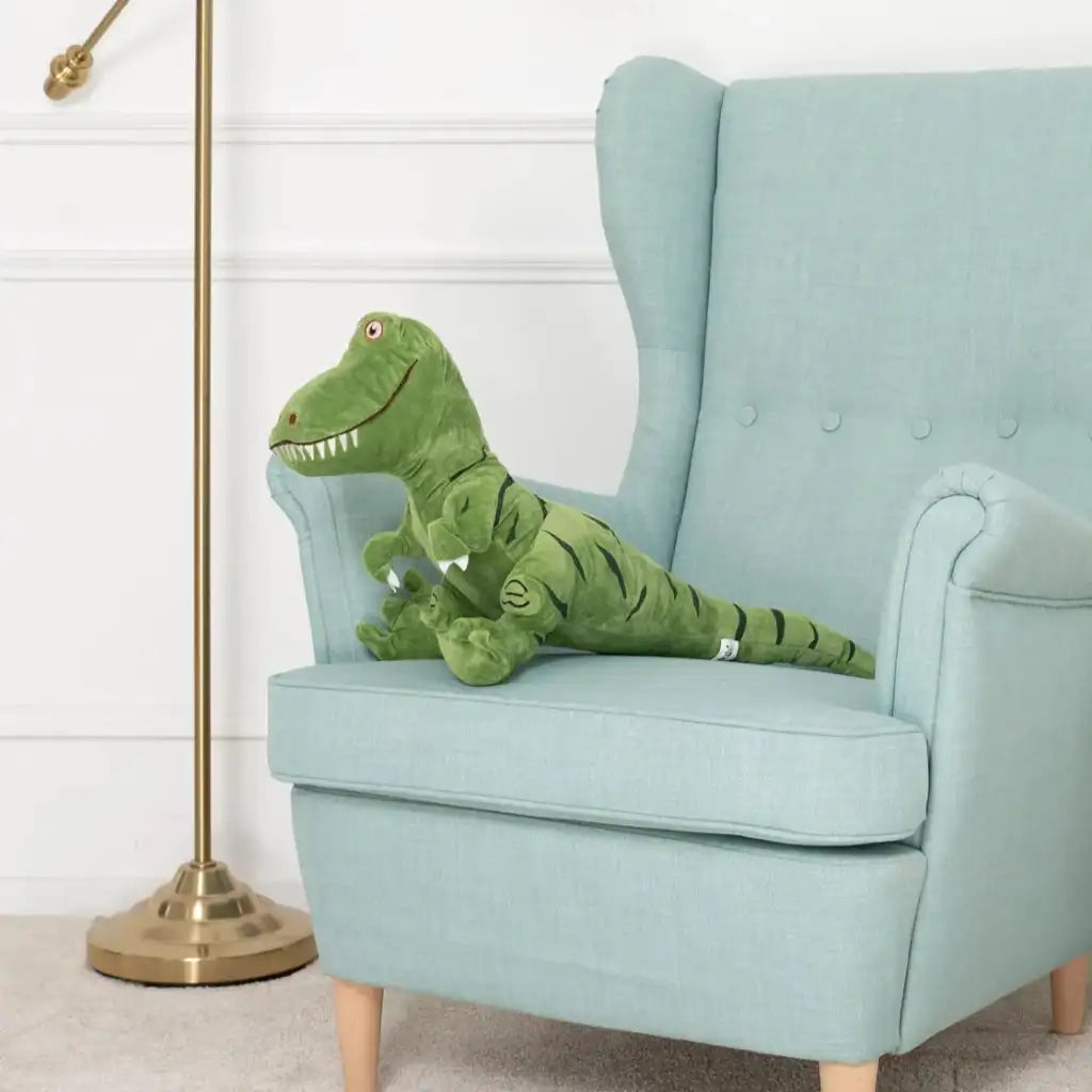 tyrannosaure peluche vert