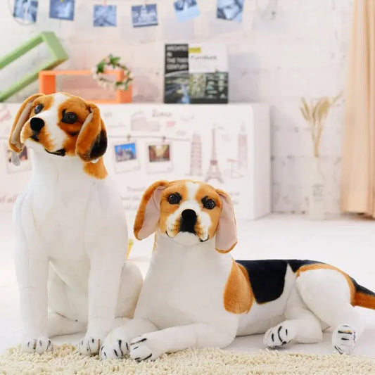 2 peluches chiens beagles