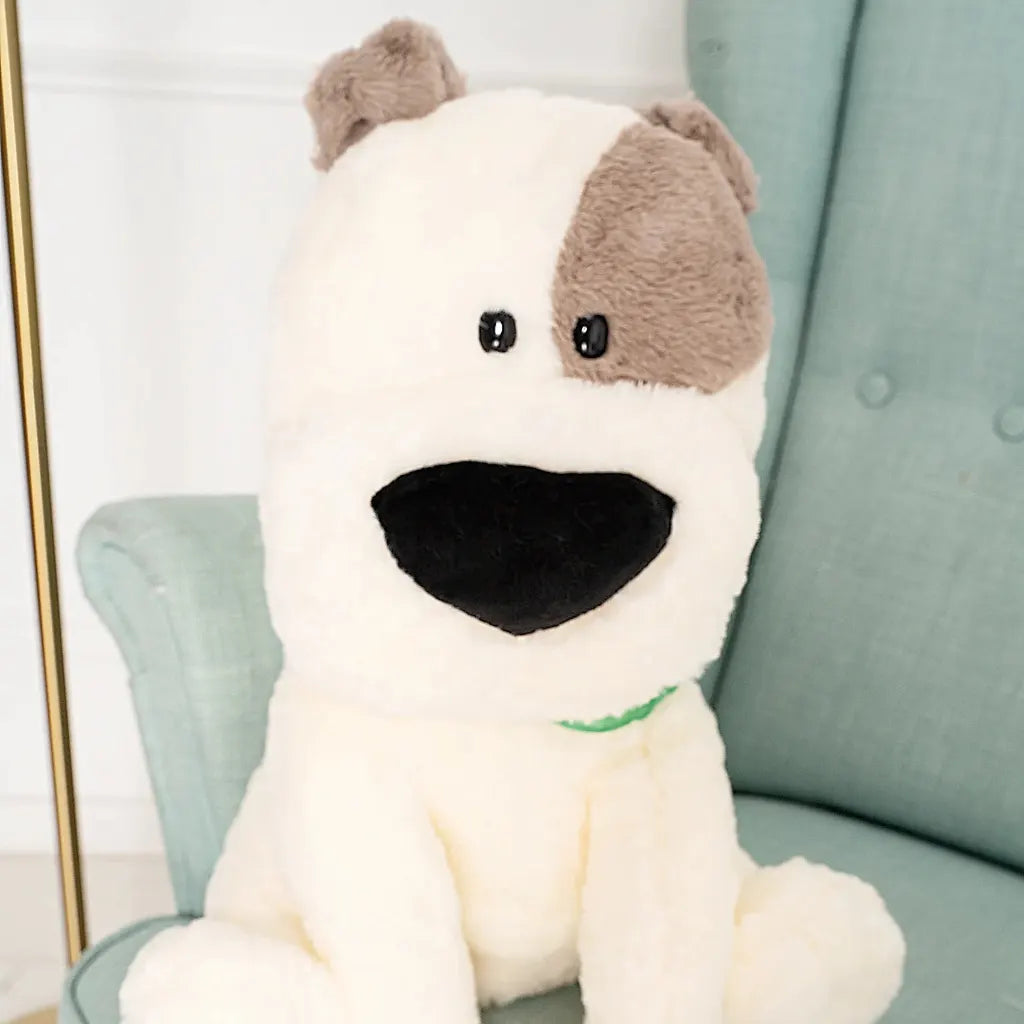 Peluche Chien Blanc Mignon - 25 à 50cm