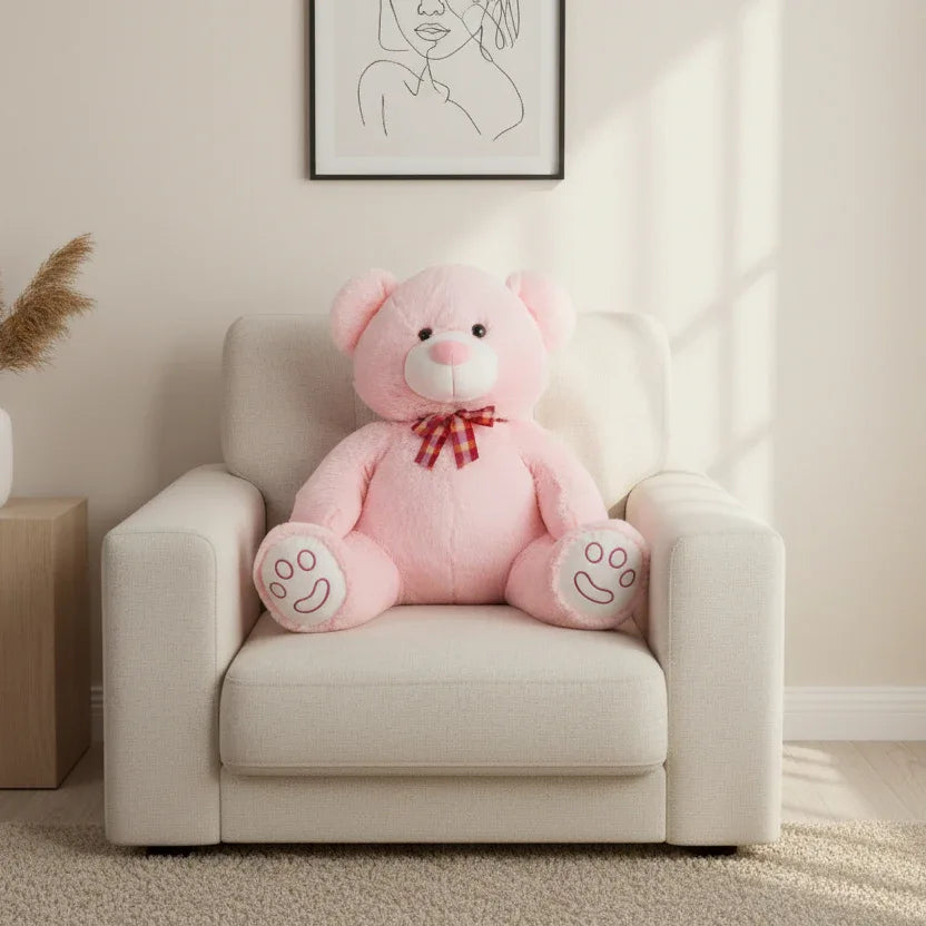 Oso de peluche rosa grande de 70 cm: peluche suave y adorable para ...