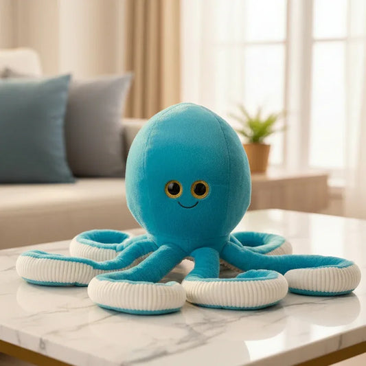 Peluche Pieuvre Bleue - 45cm