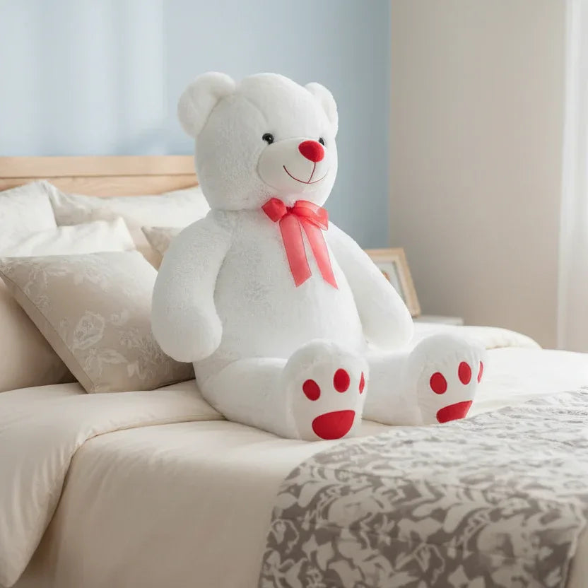 Peluche Ours Blanc Géant - 140cm