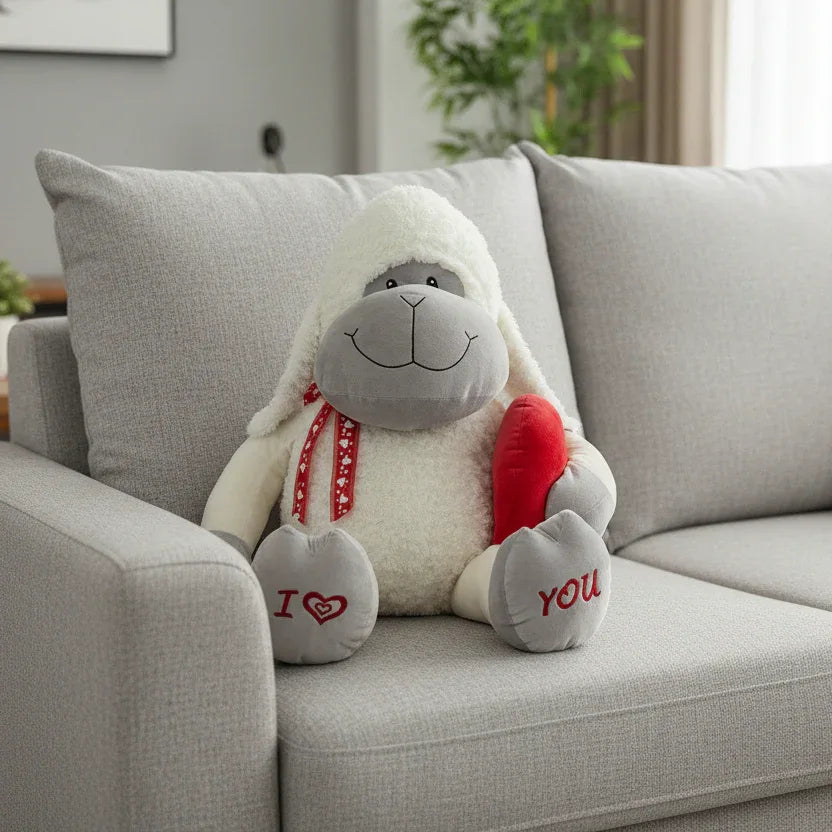 Peluche Mouton Amoureux - 40cm