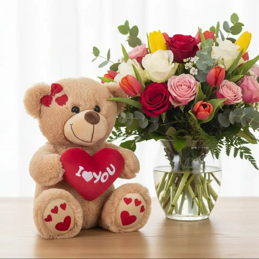 Peluche Ourson I Love You - 25cm