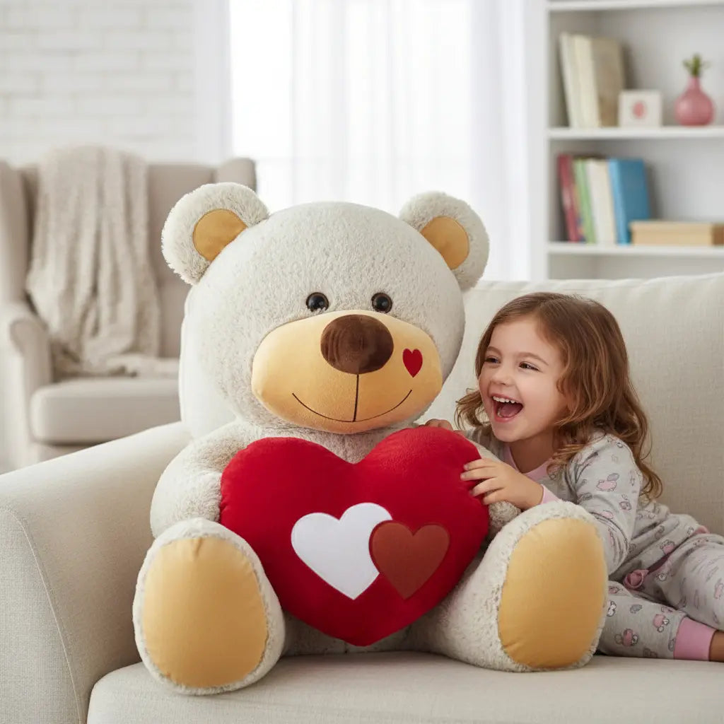 Peluche Nounours Coeur - 110cm