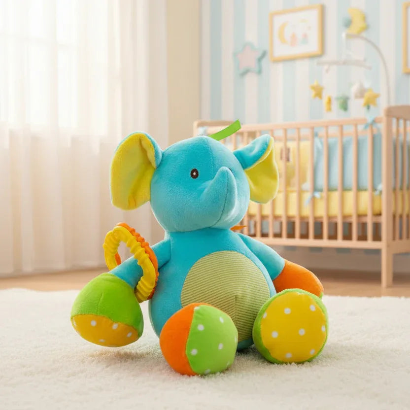 Peluche Éléphant Turquoise - 25cm