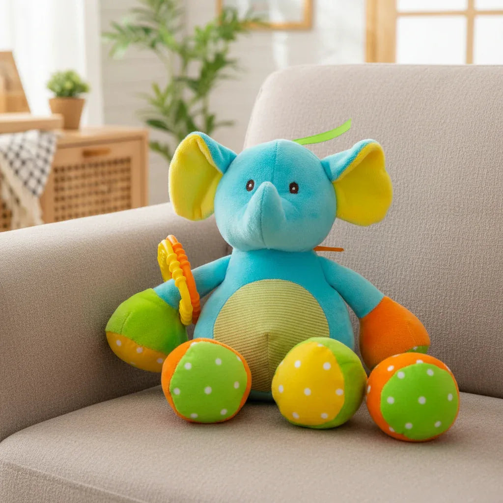 Peluche Éléphant Turquoise - 25cm