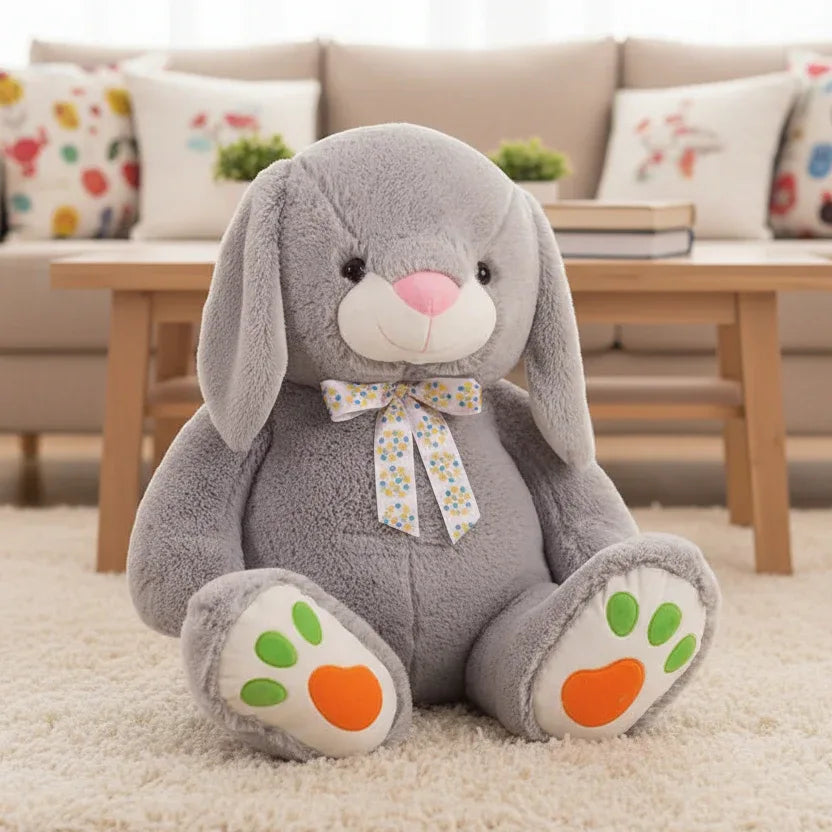 Peluche Lapin Gris - 90 cm