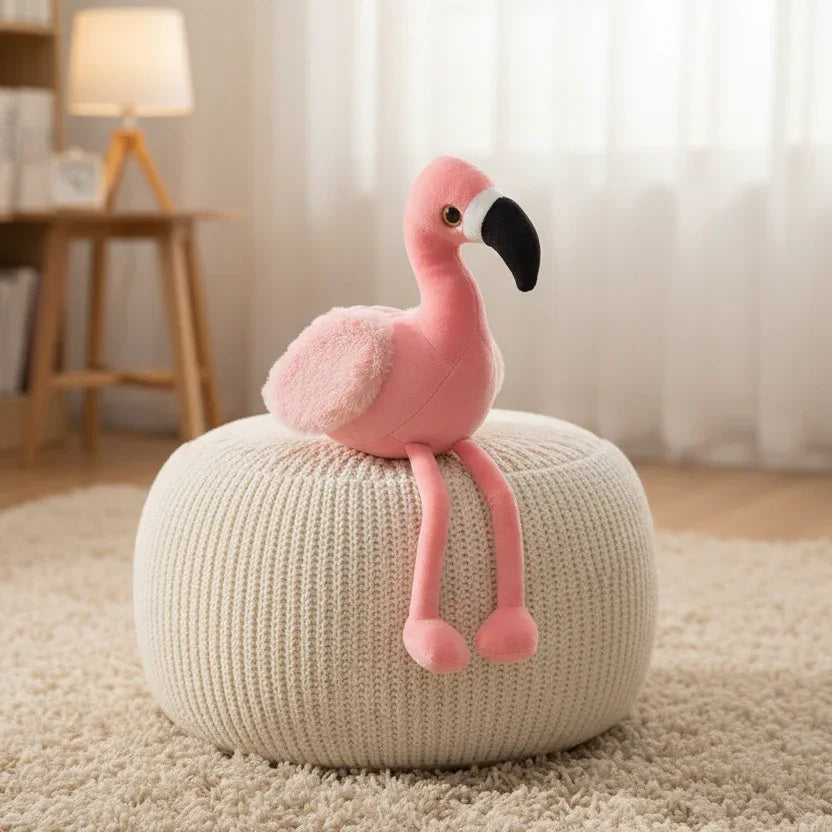 Peluche Petit Flamant Rose - 35cm