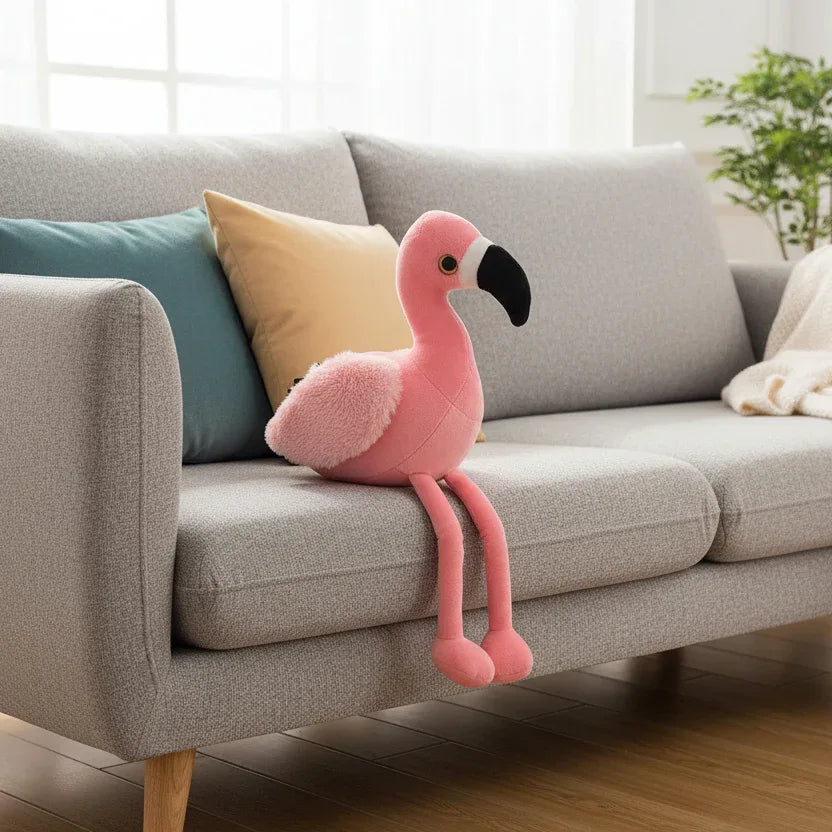 Peluche Petit Flamant Rose - 35cm