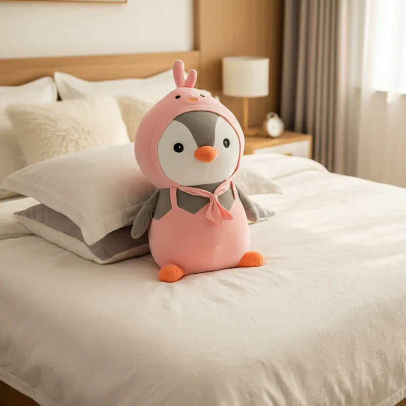 Peluche Pingouin Rose - 80cm