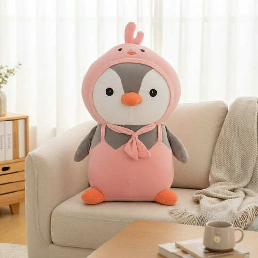 Peluche Pingouin Rose - 80cm