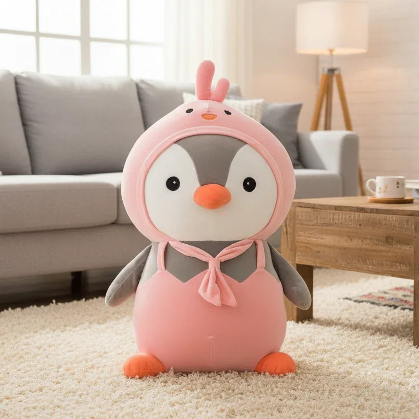 Peluche Pingouin Rose - 80cm