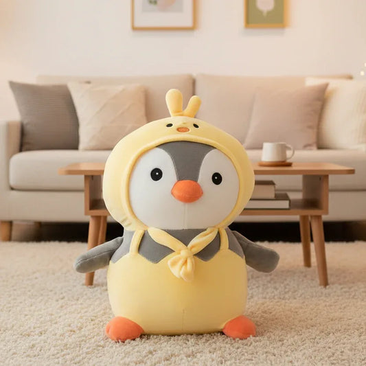 Peluche Pingouin Jaune - 80cm