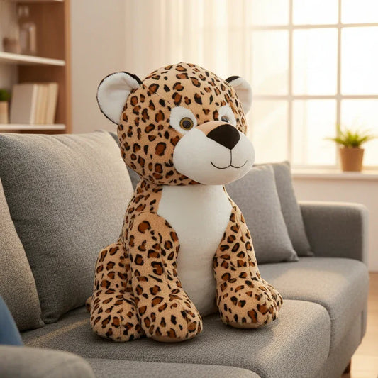 Peluche Léopard Assis - 80cm