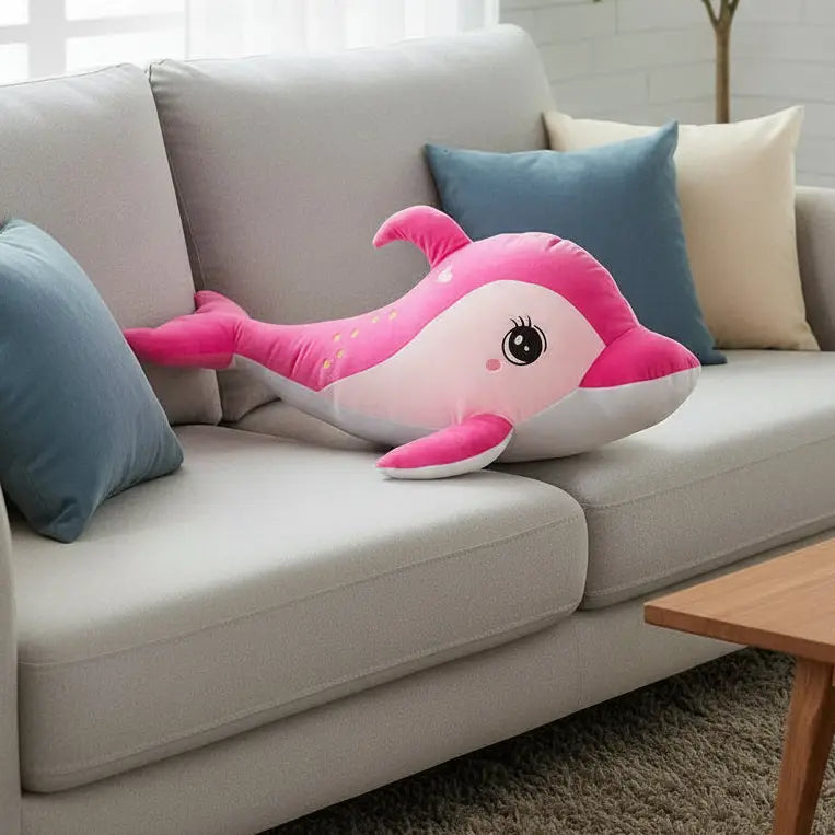 Peluche Dauphin Rose - 105cm