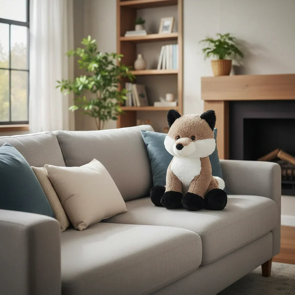 Peluche Renard Gris - 45cm