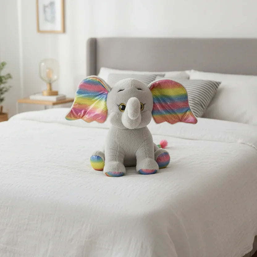 Peluche Éléphant Arc-en-ciel - 55cm