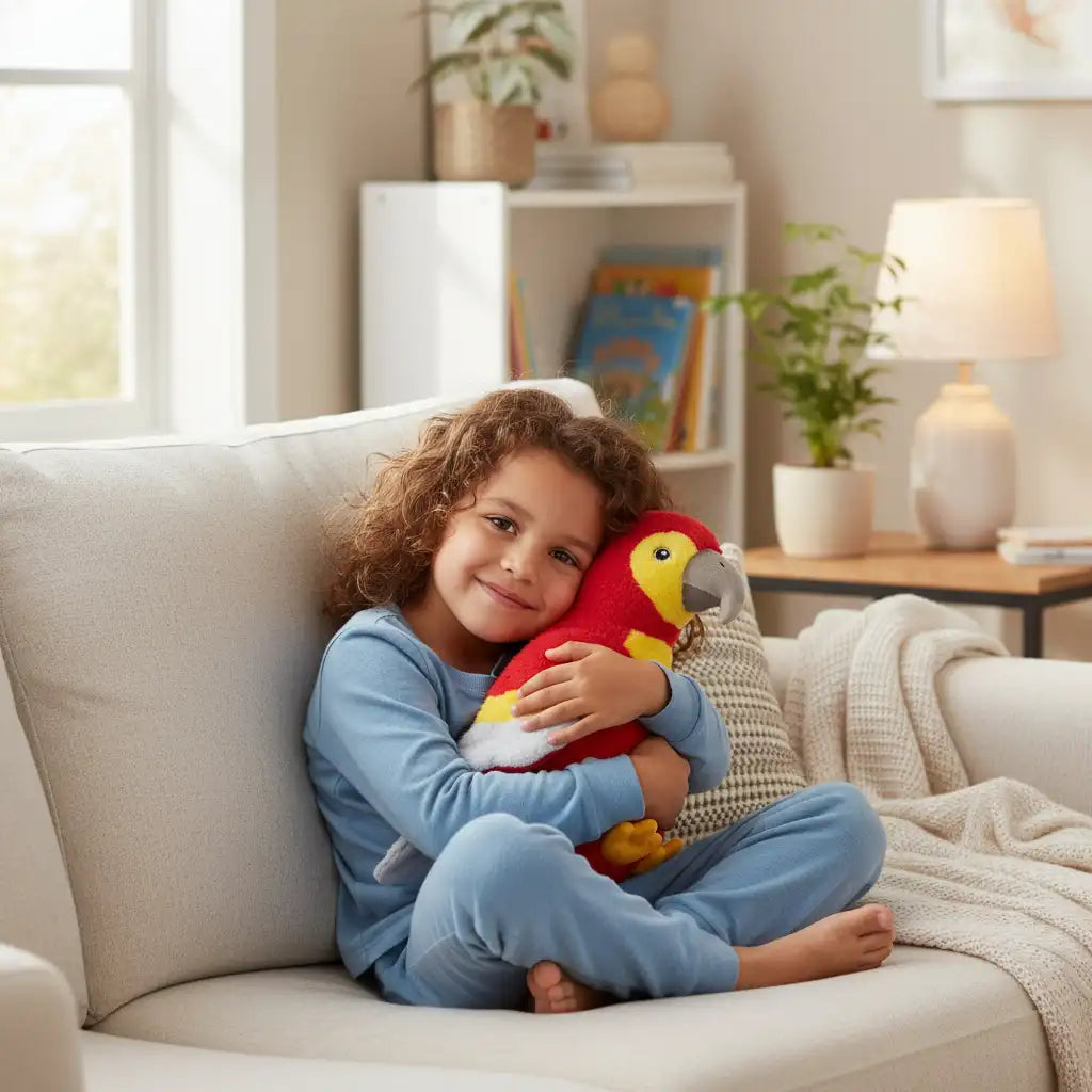 Peluche Perroquet Rouge - 40cm