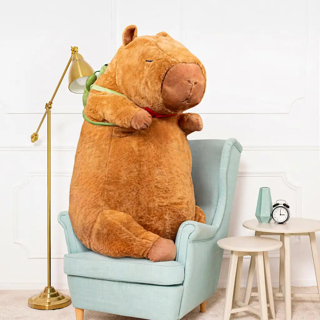 Peluche Capybara Cartable - 25 à 150cm